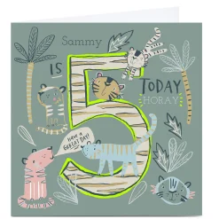 Kids Card Factory Personalised Emma Valenghi 5th Birthday Card