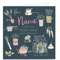 Card Factory Personalised Emma Valenghi Birthday Card - Nana