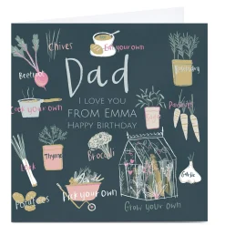 Personalised Emma Valenghi Birthday Card - Dad For Dad|Dad
