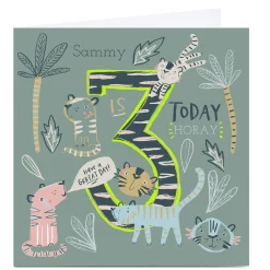 Discount Personalised Emma Valenghi 3rd Birthday Card Kids For Son|For Grandson