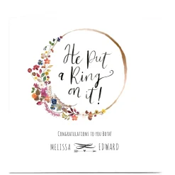 Card Factory Personalised Emma Valenghi Engagement Card - A Ring on It