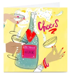 Card Factory Personalised Emma Valenghi Card - Cheers To You
