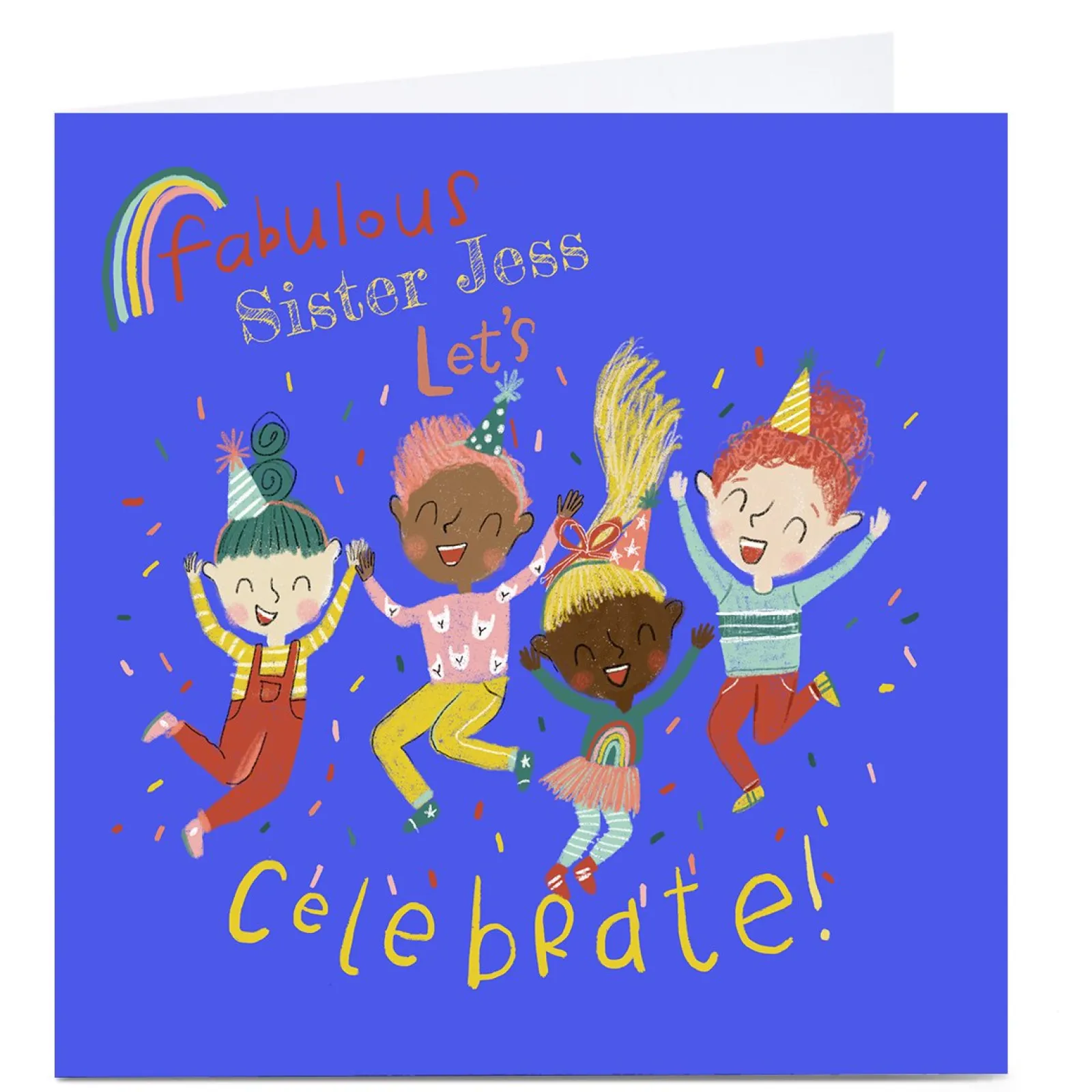 Kids Card Factory Personalised Emma Valenghi Birthday Card - Let's Celebrate