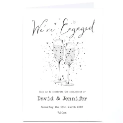 Best Personalised Engagement Party Invitation - Champagne Invitations|Engagement Party