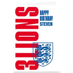Kids Card Factory Personalised England Birthday Card - Club Badge