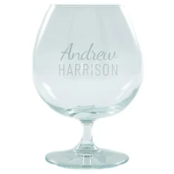 New Personalised Engraved Balloon Brandy Glass - Name Personalised Glasses|Personalised Engraved Gifts