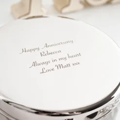 Card Factory Personalised Engraved Circular Trinket Box