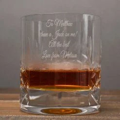 Outlet Personalised Engraved Crystal Tumbler Personalised Jewellery And Keepsakes|Personalised Glasses