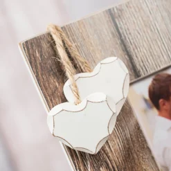 Card Factory Personalised Engraved Distressed Wood Photo Frame - Couples