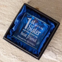 Card Factory Personalised Engraved Glass Token - 1st You're My Sister, Forever Best Friend