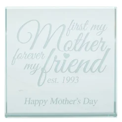 Online Personalised Engraved Glass Token - First My Mother... Personalised Jewellery And Keepsakes|Personalised Engraved Gifts