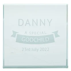Clearance Personalised Engraved Glass Token - Special Godchild Kids Personalised Jewellery And Keepsakes|Personalised Engraved Gifts
