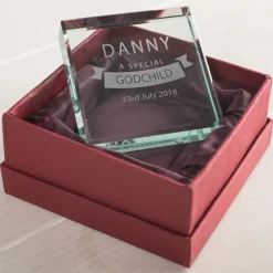 Clearance Personalised Engraved Glass Token - Special Godchild Kids Personalised Jewellery And Keepsakes|Personalised Engraved Gifts