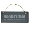 Card Factory Personalised Engraved Grandad's Shed Hanging Slate Sign