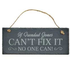 Sale Personalised Engraved Hanging Slate Sign - If They Can't Fix It, No One Can Personalised Jewellery And Keepsakes|Personalised Canvas & Wall Art