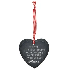 Outlet Personalised Engraved Heart Shaped Slate Hanging Keepsake - The Best Thing Personalised Jewellery And Keepsakes|Personalised Canvas & Wall Art