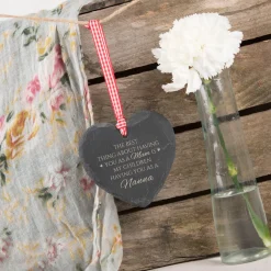 Outlet Personalised Engraved Heart Shaped Slate Hanging Keepsake - The Best Thing Personalised Jewellery And Keepsakes|Personalised Canvas & Wall Art