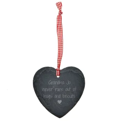 Card Factory Personalised Engraved Heart-Shaped Slate Hanging Keepsake - Never Runs Out Of...