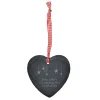 Kids Card Factory Personalised Engraved Heart-Shaped Slate Hanging Sign - Christening Day
