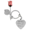 Best Personalised Engraved Key Ring - Silver Plated Rose Personalised Jewellery And Keepsakes|Personalised Engraved Gifts