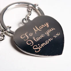 Best Personalised Engraved Key Ring - Silver Plated Rose Personalised Jewellery And Keepsakes|Personalised Engraved Gifts
