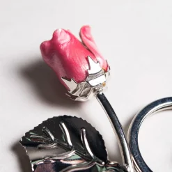 Best Personalised Engraved Key Ring - Silver Plated Rose Personalised Jewellery And Keepsakes|Personalised Engraved Gifts