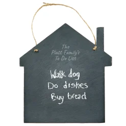 Sale Personalised Engraved Large House-Shaped Slate Chalkboard Personalised Canvas & Wall Art|Personalised Engraved Gifts
