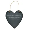 Clearance Personalised Engraved Medium Hanging Heart Slate - In Your Tummy Personalised Canvas & Wall Art|Personalised Engraved Gifts