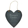 Outlet Personalised Engraved Medium Hanging Heart Slate Personalised Canvas & Wall Art|Personalised Engraved Gifts