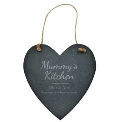 Outlet Personalised Engraved Medium Hanging Heart Slate Personalised Canvas & Wall Art|Personalised Engraved Gifts