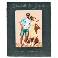 Card Factory Personalised Engraved Medium Slate Photo Frame - Any Message