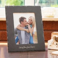Best Personalised Engraved Medium Slate Photo Frame Personalised Engraved Gifts|Photo Frames