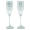Card Factory Personalised Engraved Mr & Mrs Champagne Flutes