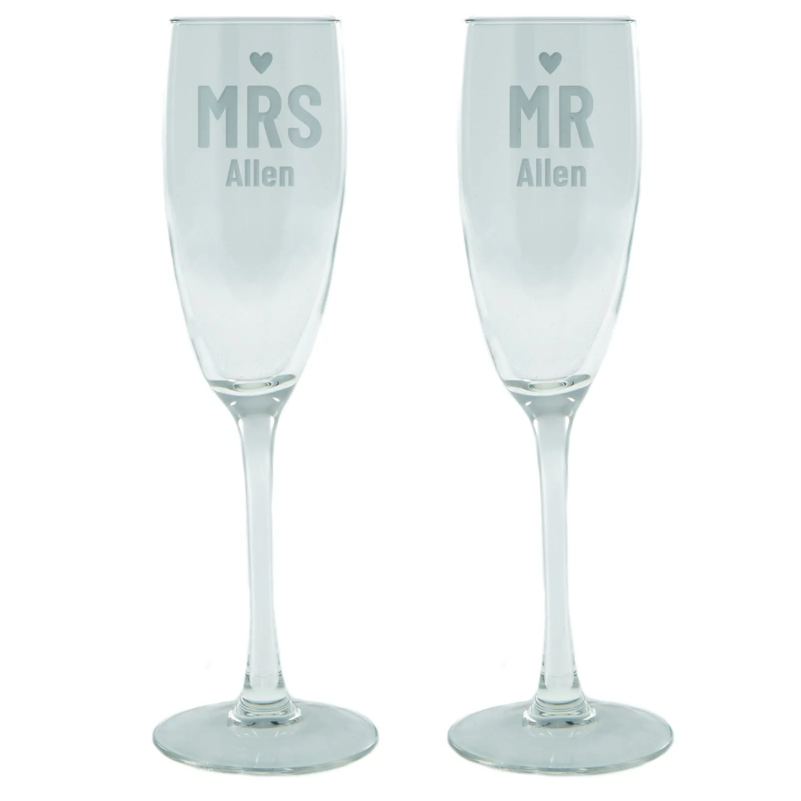 Best Personalised Engraved Mr & Mrs Champagne Flutes Personalised Glasses|Personalised Engraved Gifts