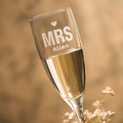 Best Personalised Engraved Mr & Mrs Champagne Flutes Personalised Glasses|Personalised Engraved Gifts