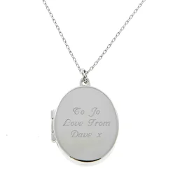 Card Factory Personalised Engraved Oval Shaped Locket Necklace