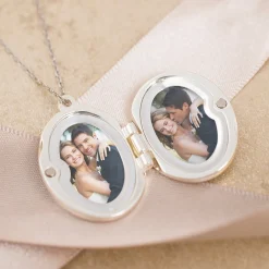 Card Factory Personalised Engraved Oval Shaped Locket Necklace