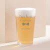 New Personalised Engraved Pint Glass Wedding Bow Tie - Groom Wedding Gifts|Gifts For Him