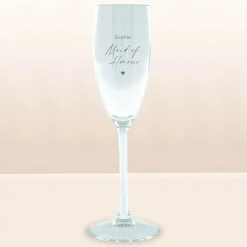 Card Factory Personalised Engraved Prosecco Glass - Maid Of Honour