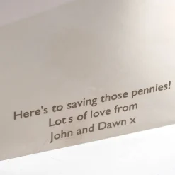 Kids Card Factory Personalised Engraved Silver Plated Money Box - Fairy Wishes