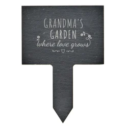 Card Factory Personalised Engraved Slate Plant Marker - Where Love Grows
