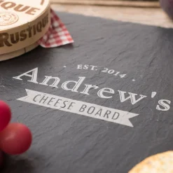 Card Factory Personalised Engraved Slate Cheeseboard - Established
