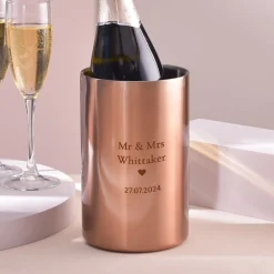 Card Factory Personalised Engraved Wine Cooler Bucket - Love Heart