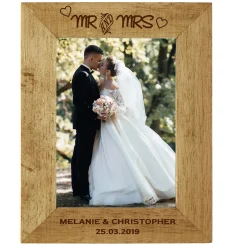 Sale Personalised Engraved Wooden Photo Frame - Mr And Mrs Personalised Engraved Gifts|Photo Frames