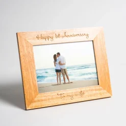Outlet Personalised Engraved Wooden Photo Frame - Two Messages Personalised Engraved Gifts|Photo Frames
