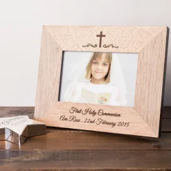 Sale Personalised Engraved Wooden Photo Frame - Holy Communion Kids Personalised Engraved Gifts|Photo Frames