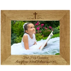 Sale Personalised Engraved Wooden Photo Frame - Holy Communion Kids Personalised Engraved Gifts|Photo Frames