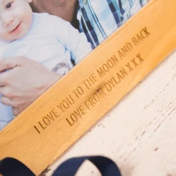 Card Factory Personalised Engraved Wooden Picture Frame - Our First Father's Day