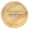 Card Factory Personalised Engraved Wooden Cheeseboard Set - Two Names
