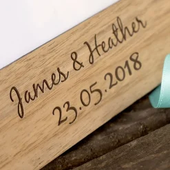 Card Factory Personalised Engraved Wooden Photo Frame - Happily Ever After